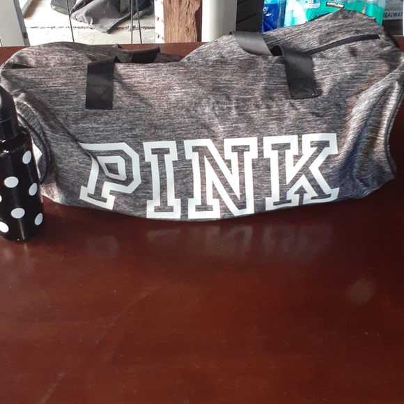 Victoria Secret Pink duffle bag with matching cup